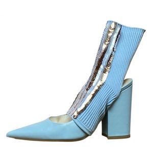 Delpozo Agnellato Leather Pumps